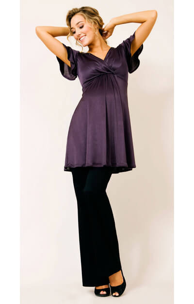 Butterfly Maternity Top (Plum) by Tiffany Rose