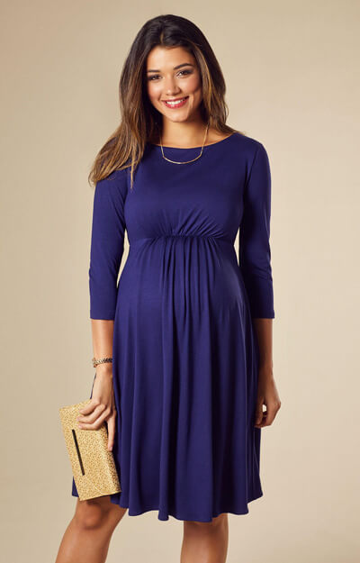 Cathy Maternity Dress Short Eclipse Blue by Tiffany Rose
