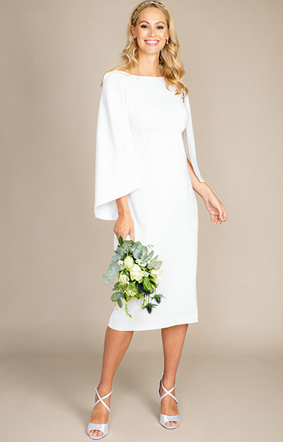 Christina Cape Dress Ivory White - Maternity Wedding Dresses, Evening ...