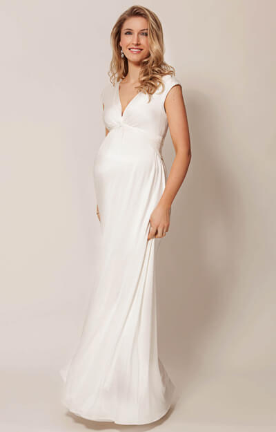 Clara Maternity Gown Long Ivory by Tiffany Rose