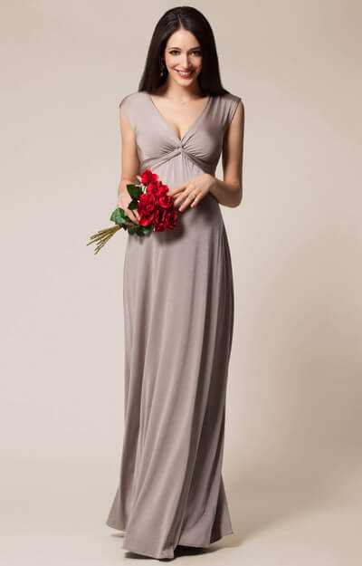 Clara Maternity Gown Long Mocha by Tiffany Rose