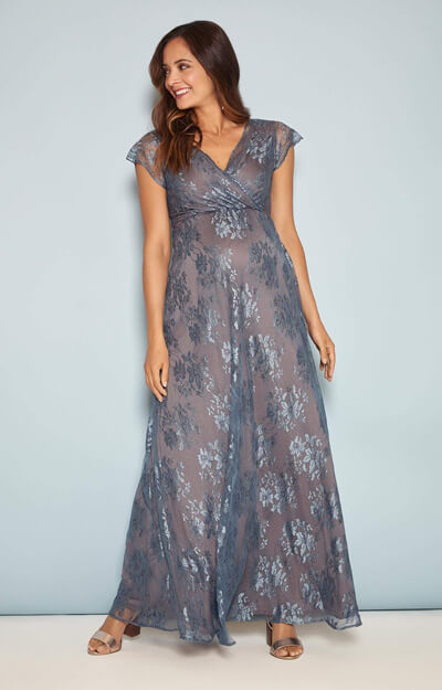 Eden Maternity Gown Long (Caspian Blue) by Tiffany Rose