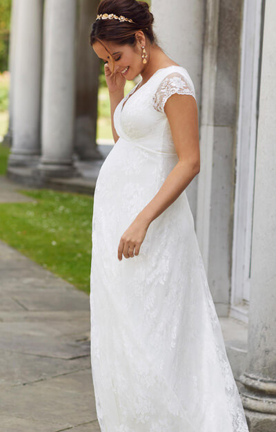 Eden Maternity Wedding Gown Long (Ivory Dream) - Maternity Wedding ...