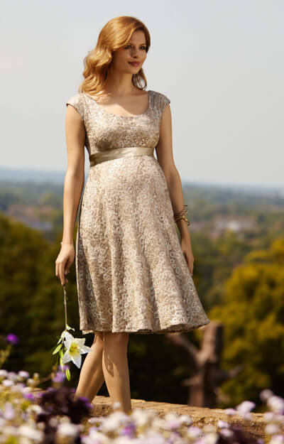 Eliza Maternity Dress Short Gold Rush by Tiffany Rose