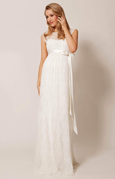 Ellie Maternity Wedding Gown Long Ivory by Tiffany Rose