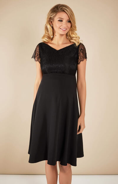 Eleanor Maternity Dress (Black) by Tiffany Rose