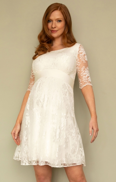 Esther Lace Maternity & Nursing Dress (Ivory) by Tiffany Rose