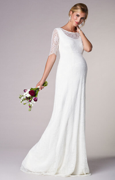 Robe de Mariée en Dentelle Evie Longue Blanc Ivoire by Tiffany Rose