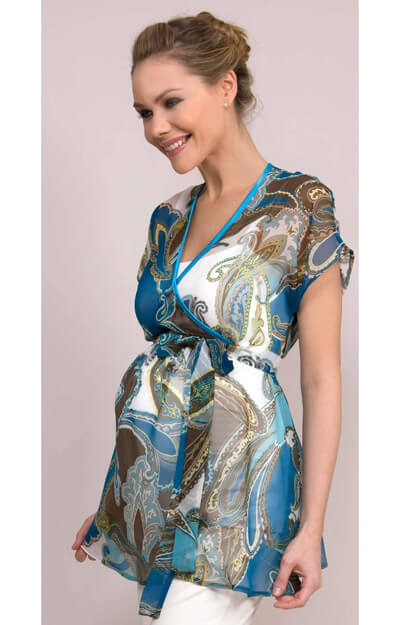 Fiji Silk Kimono Maternity Top by Tiffany Rose