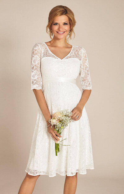 Flossie Maternity Wedding Dress Short Ivory by Tiffany Rose