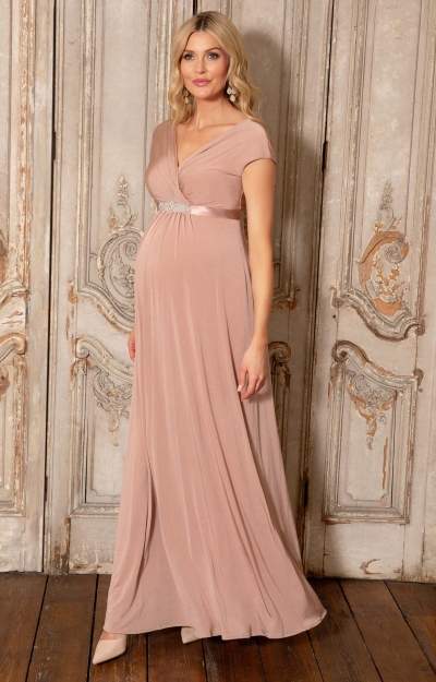 Francesca Maternity Maxi Dress Blush - Maternity Wedding Dresses ...