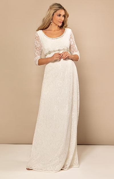 Robe de mariée maternité longue Freya (Ivoire) by Tiffany Rose