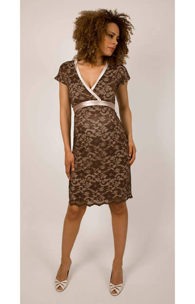 Grace Maternity Dress (Mocha) by Tiffany Rose