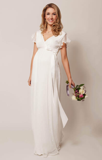 Hannah Maternity Wedding Gown Long Ivory by Tiffany Rose