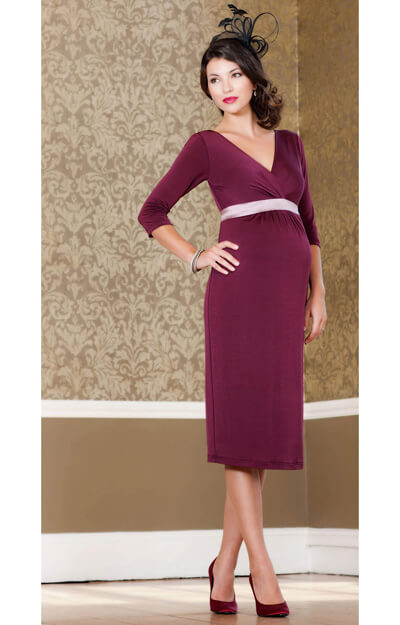 Indigo Maternity Dress (Berry) by Tiffany Rose