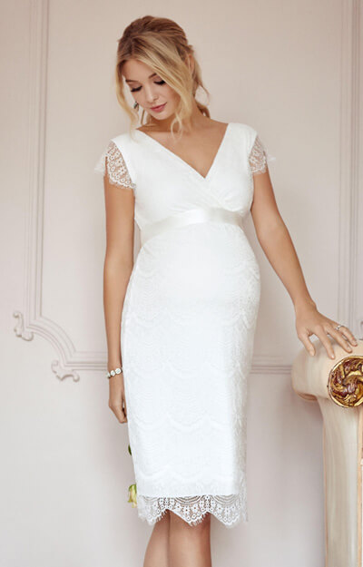 Imogen Gravid Bröllopsklänning Elfenbensvit by Tiffany Rose