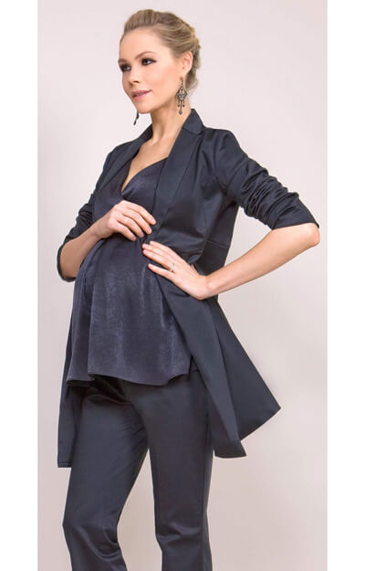 Tailored Maternity Jacket (Black) by Tiffany Rose
