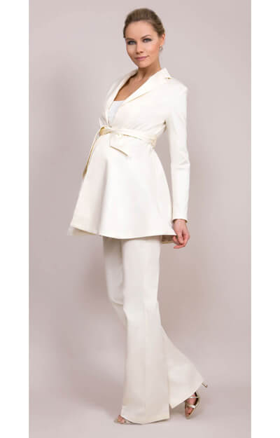 Tailored Maternity Jacket (Cream) by Tiffany Rose