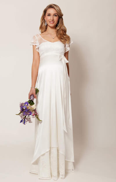 Juliette Maternity Wedding Gown (Ivory) by Tiffany Rose