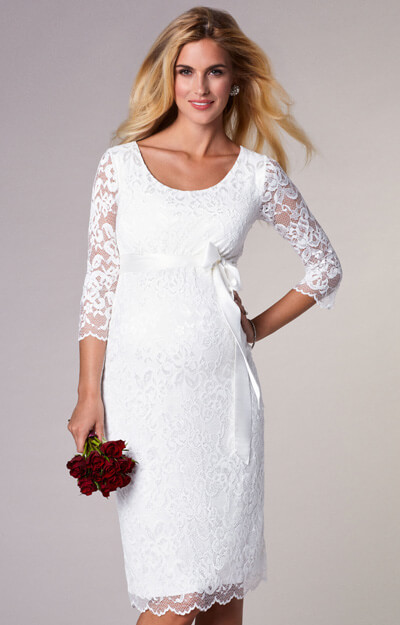 Katie Maternity Wedding Dress Short Ivory by Tiffany Rose