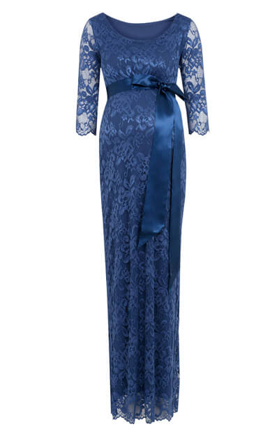 Katie Maternity Gown Long Windsor Blue - Maternity Wedding Dresses ...