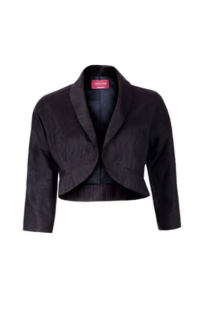 Veste kimono de grossesse en soie (noir) by Tiffany Rose