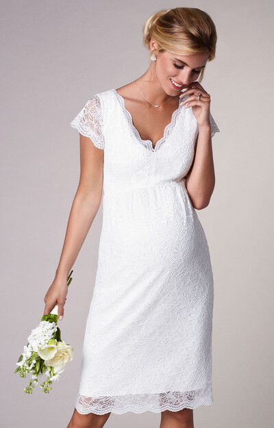 Laura Maternity Wedding Lace Dress Ivory by Tiffany Rose