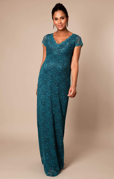 Laura Maternity Gown Long Ocean Green by Tiffany Rose