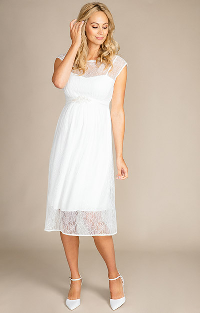 Lillian Lace Dress Ivory White by Tiffany Rose