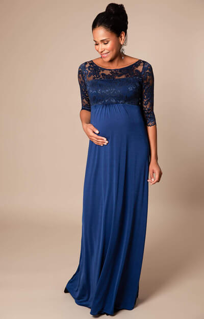 Lucia Maternity Gown Long Imperial Blue - Maternity Wedding Dresses ...