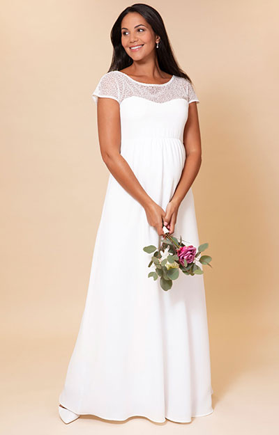 Robe de Mariée Grossesse Marie Blanc Ivoire by Tiffany Rose