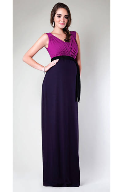 Maxi Berry Maternity Jersey Dress by Tiffany Rose