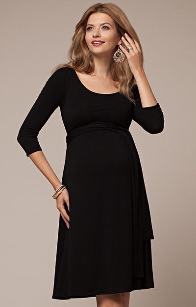 Naomi Maternity Nursing Dress Black by Tiffany Rose