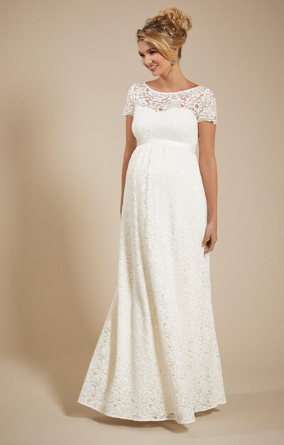 Penelope Lace Maternity Wedding Gown Ivory - Maternity Wedding Dresses ...
