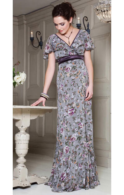 Ruffle Maxi Maternity Dress (Wild Dove) - Maternity Wedding Dresses ...