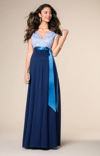 Robe de Grossesse Rosa Longue Bleu Infini by Tiffany Rose