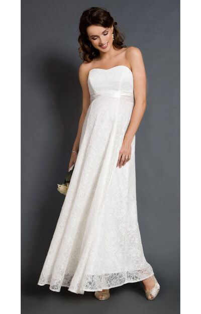 Robe de mariée femme enceinte ivoire Savona (longue) by Tiffany Rose