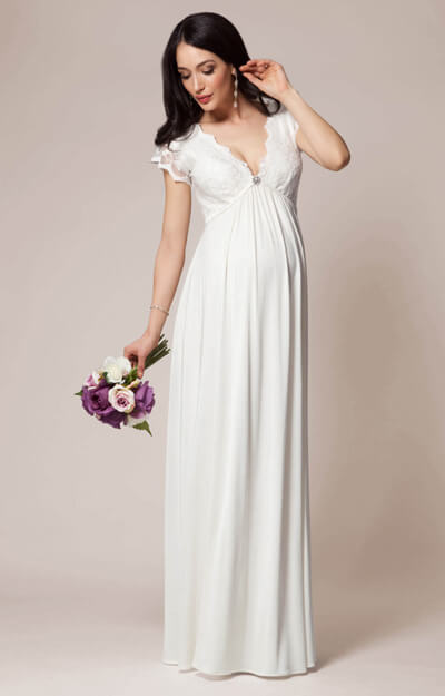 Sevilla Maternity Wedding Gown Long Ivory by Tiffany Rose