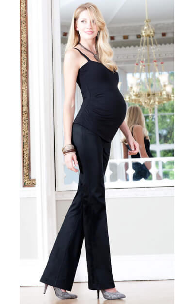 SlimFit Maternity Trousers (Black) by Tiffany Rose