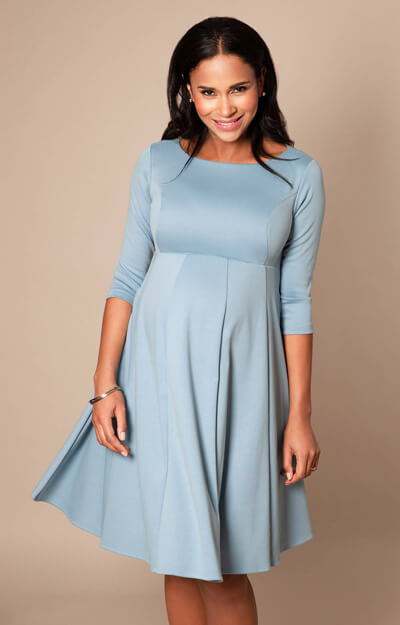 Robe de Grossesse Sienna Courte Bleu Cachemire by Tiffany Rose