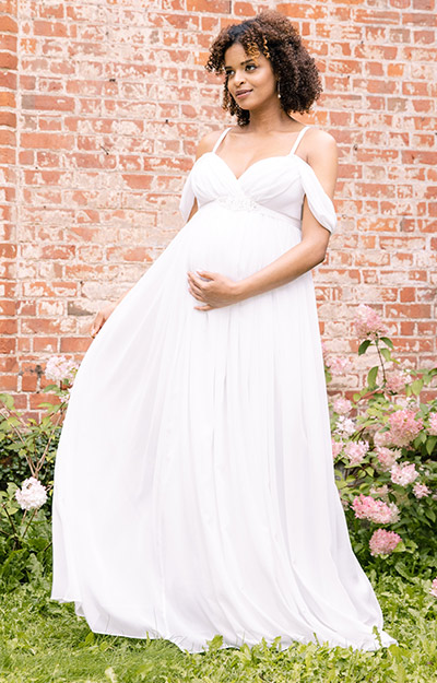 Skylar Maternity Wedding Gown by Tiffany Rose