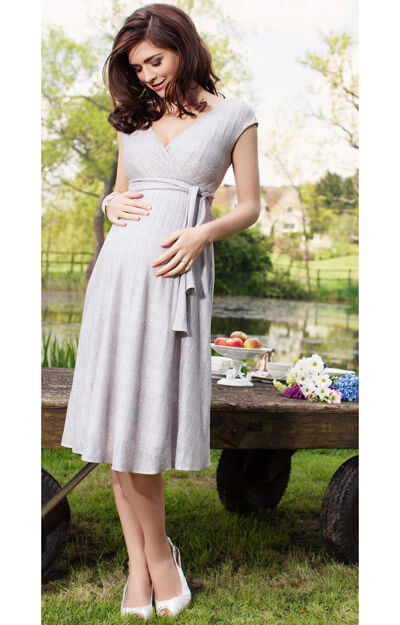 Summer Breeze Maternity Dress (Silver) by Tiffany Rose