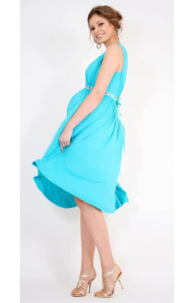 Smooth Gather Maternity Dress (Peacock ...