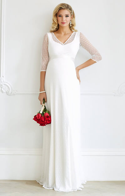 Silvia Maternity Wedding Gown Ivory by Tiffany Rose