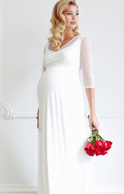 Silvia Maternity Wedding Gown Ivory - Maternity Wedding Dresses ...