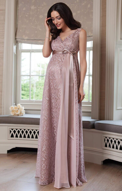 Thea Maternity Gown Long Blush by Tiffany Rose