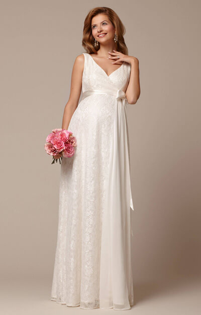 Thea Maternity Gown Long Ivory by Tiffany Rose