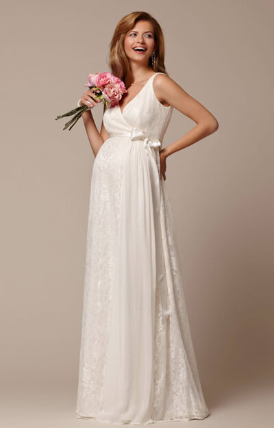 Thea Maternity Gown Long Ivory - Maternity Wedding Dresses, Evening ...