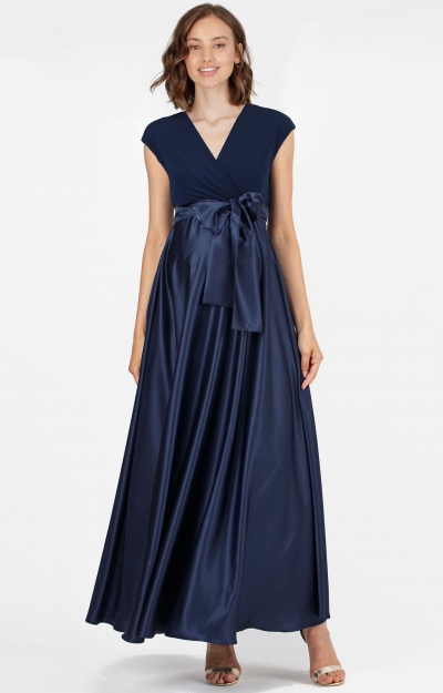 Lucrezia Satin Maternity and Nursing Dress by Tiffany Rose