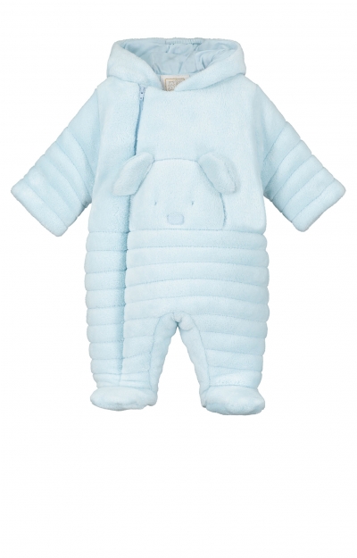 Abel Fleece Pramsuit (Pale Blue) by Tiffany Rose